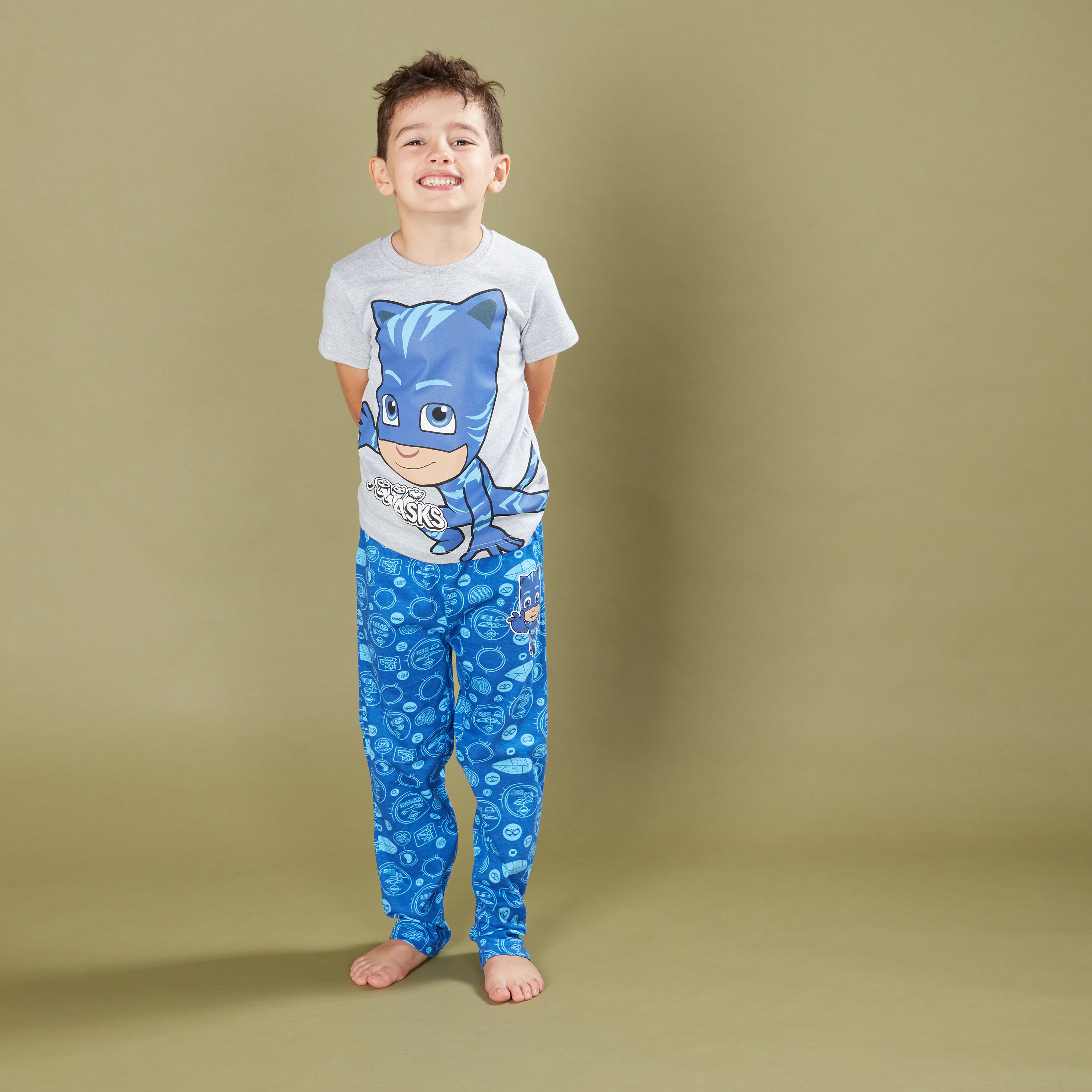 PJ Masks Printed T-Shirt and Pyjama - Set of 2-boys-clothing-nightwear-image-2
