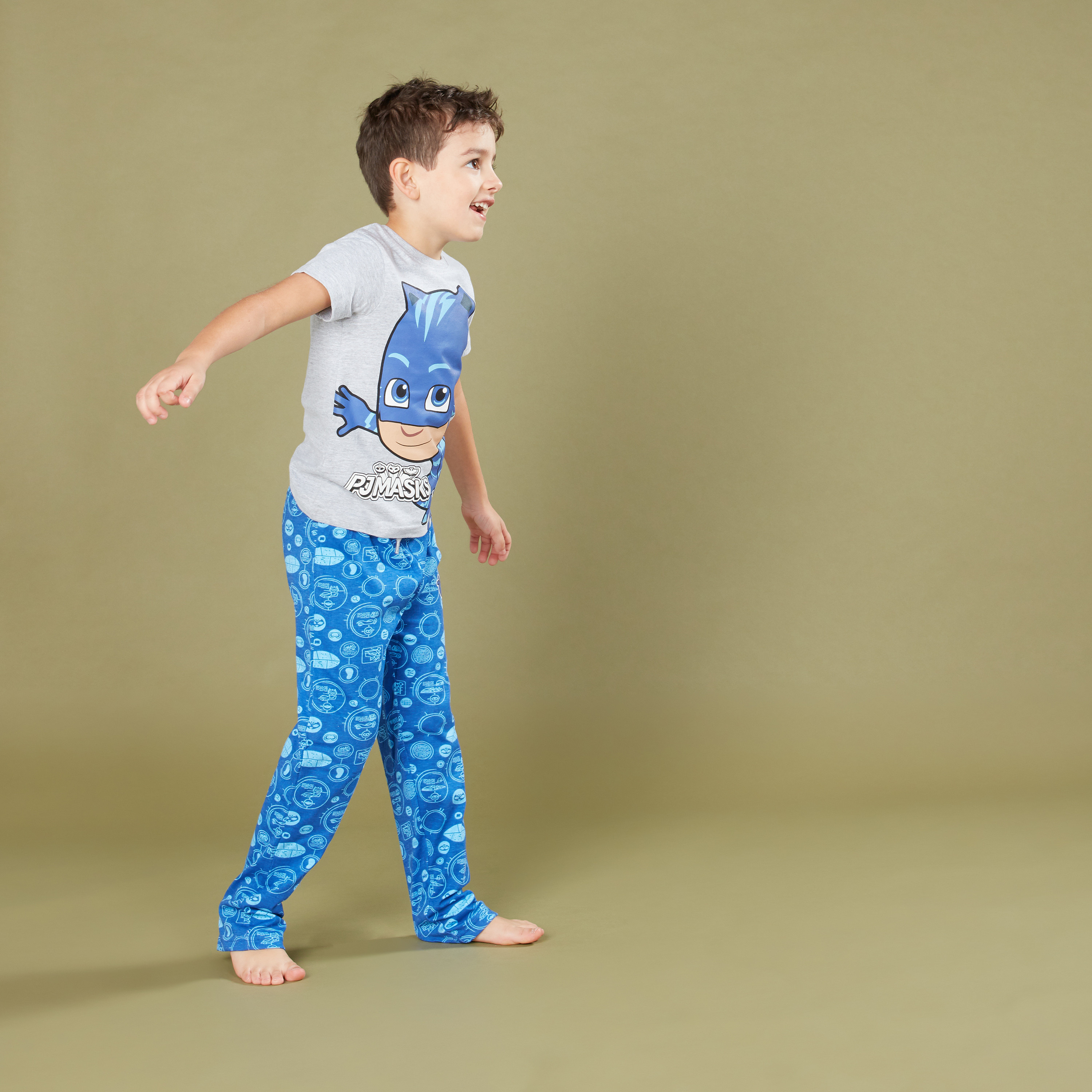 PJ Masks Printed T-Shirt and Pyjama - Set of 2-boys-clothing-nightwear-image-7