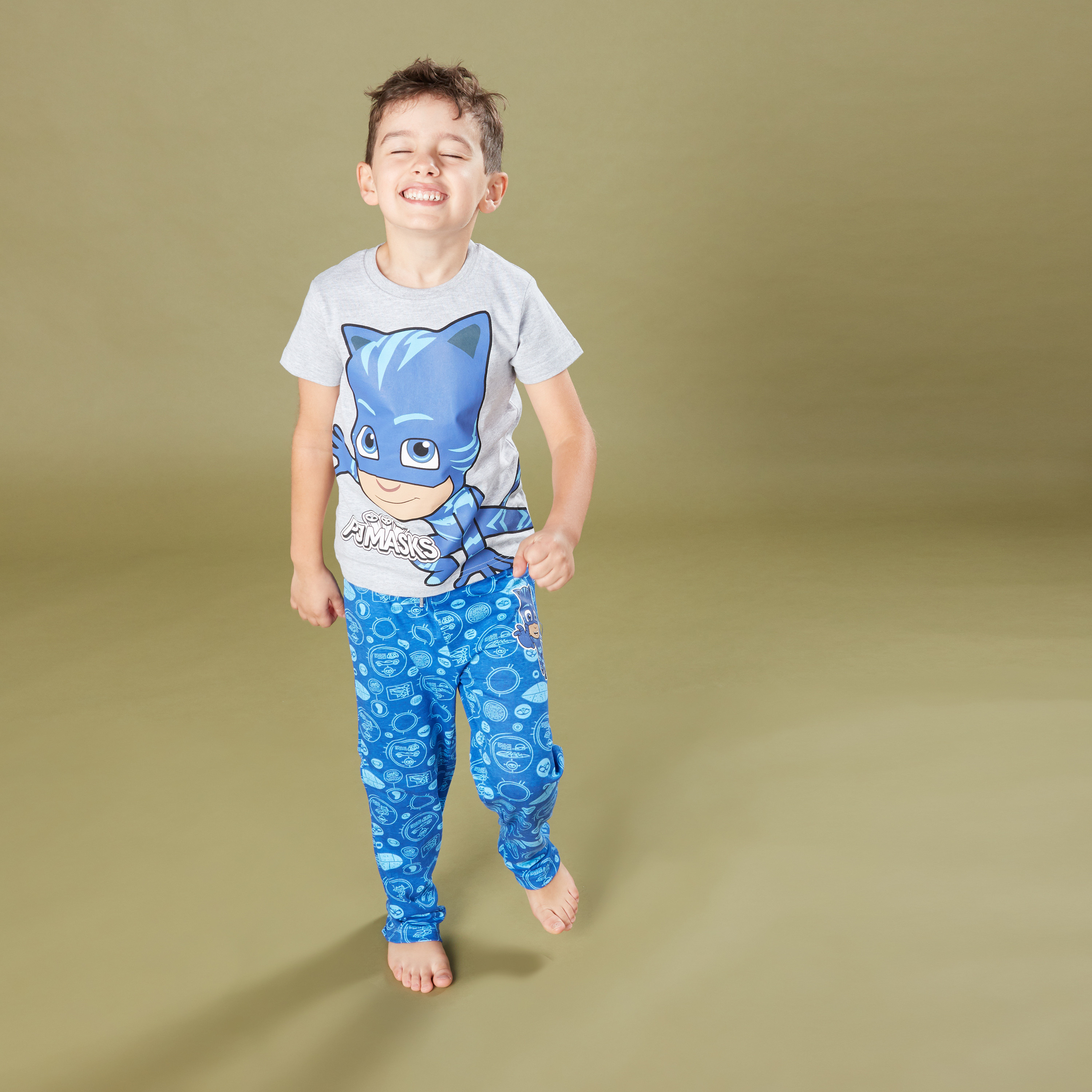 PJ Masks Printed T-Shirt and Pyjama - Set of 2-boys-clothing-nightwear-image-8