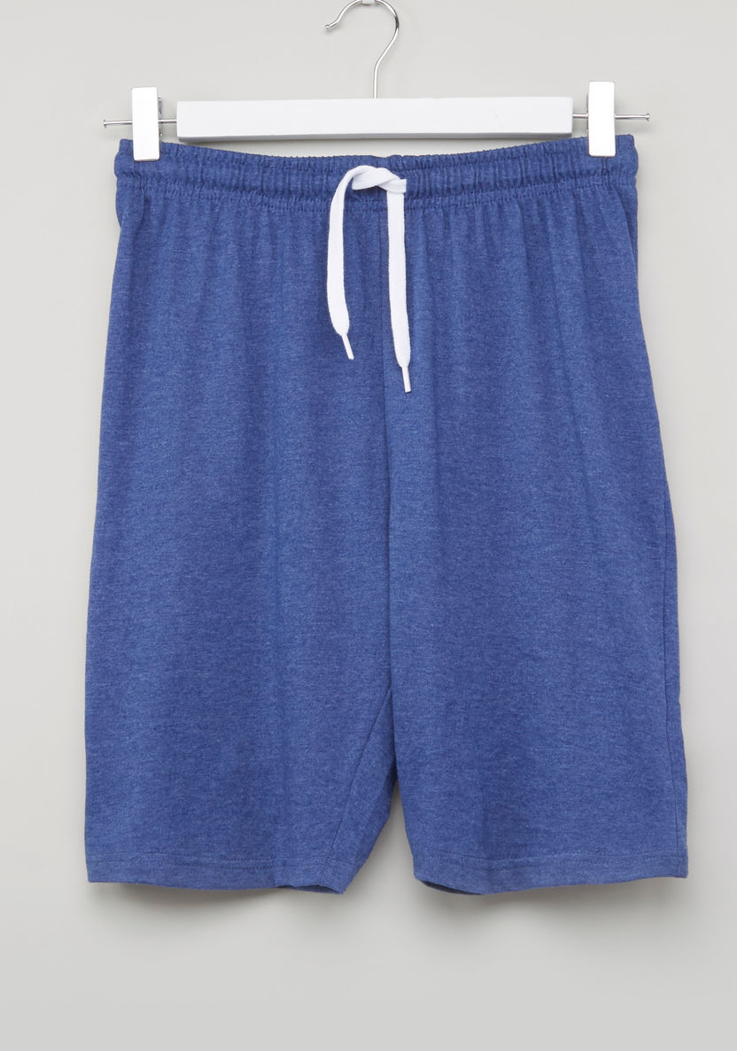 Juniors Printed T-shirt with Drawstring Bermuda Shorts - Set of 2-Clothes Sets-image-4