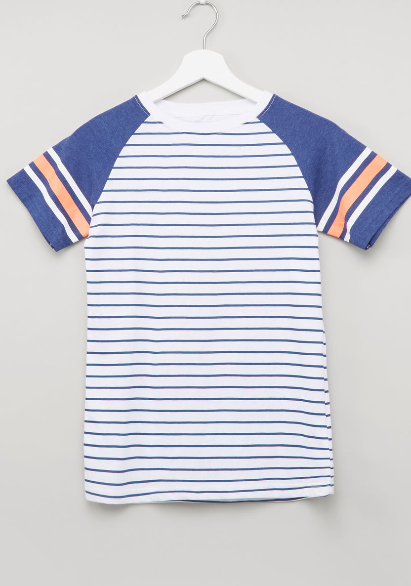 Juniors Printed T-shirt with Drawstring Bermuda Shorts - Set of 2-Clothes Sets-image-7