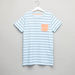 Juniors Striped T-shirt with Printed Shorts-Nightwear-thumbnail-1