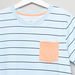 Juniors Striped T-shirt with Printed Shorts-Nightwear-thumbnail-2