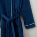 Juniors Self-Hooded Bathrobe with Tie-Up Closure-Towels and Flannels-thumbnail-1