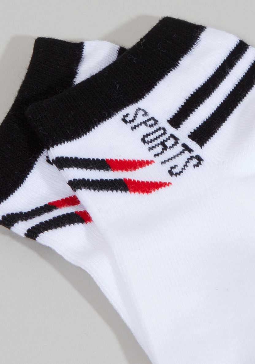 Juniors Striped Trainer Liner Socks - Set of 3-Socks-image-2
