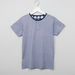 Juniors Henley Neck Short Sleeves T-shirt and Chequered Pyjama Set-Pyjama Sets-thumbnail-1