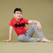 Batman Printed T-shirt and Striped Pyjama Set-Nightwear-thumbnail-0