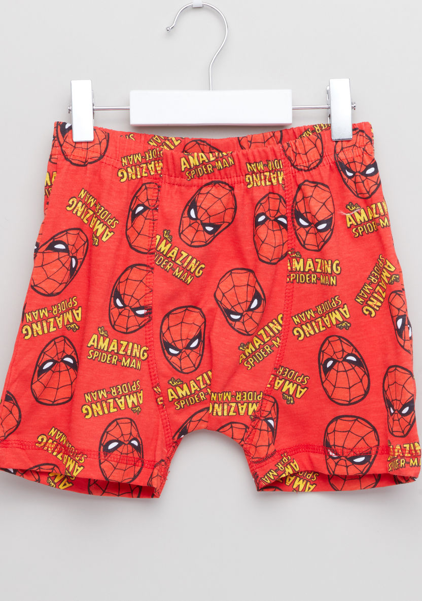 Spider-Man Printed Boxer Briefs with Elasticised Waistband - Set of 3-Boxers and Briefs-image-1