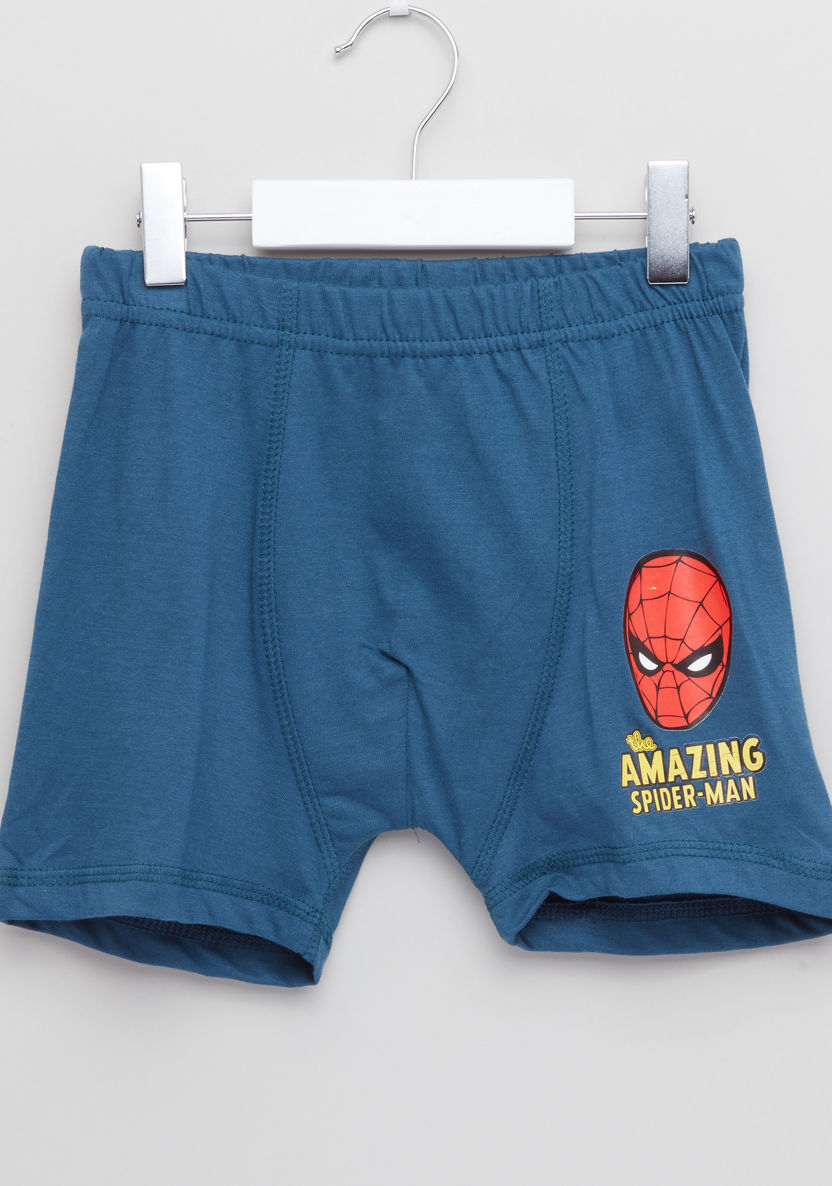 Spider-Man Printed Boxer Briefs with Elasticised Waistband - Set of 3-Boxers and Briefs-image-4