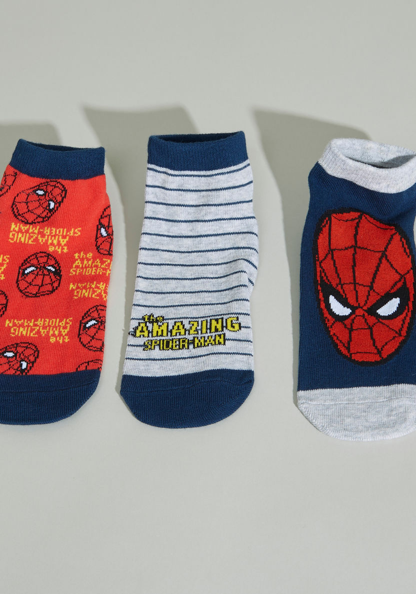 Spider-Man Printed Socks - Set of 3-Socks-image-0