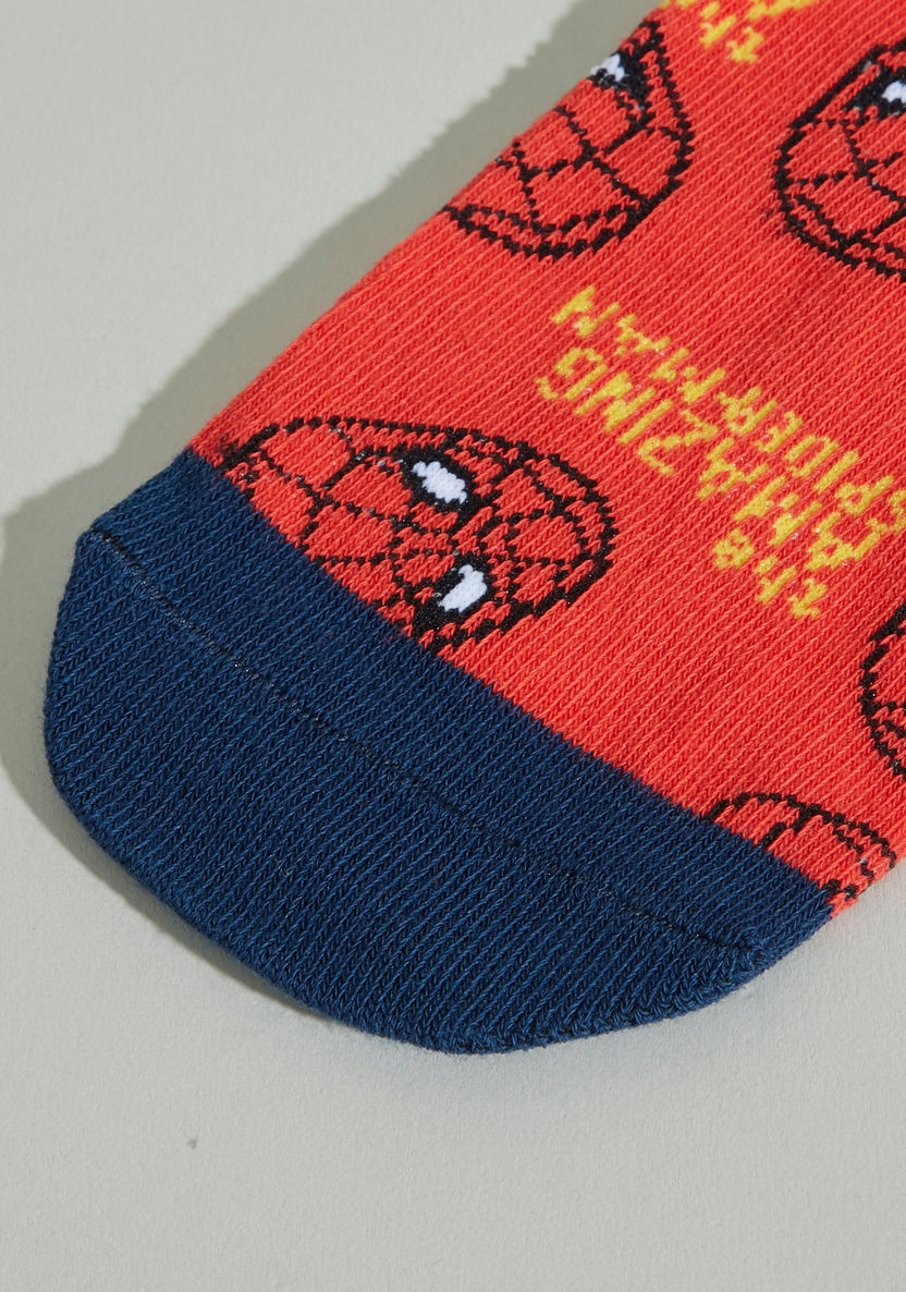 Spider-Man Printed Socks - Set of 3-Socks-image-2
