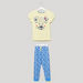 Juniors Printed T-shirt with Jog Pants-Clothes Sets-thumbnail-0
