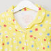 Juniors Floral Printed T-shirt and Pyjama Set with Eye Mask-Clothes Sets-thumbnail-2
