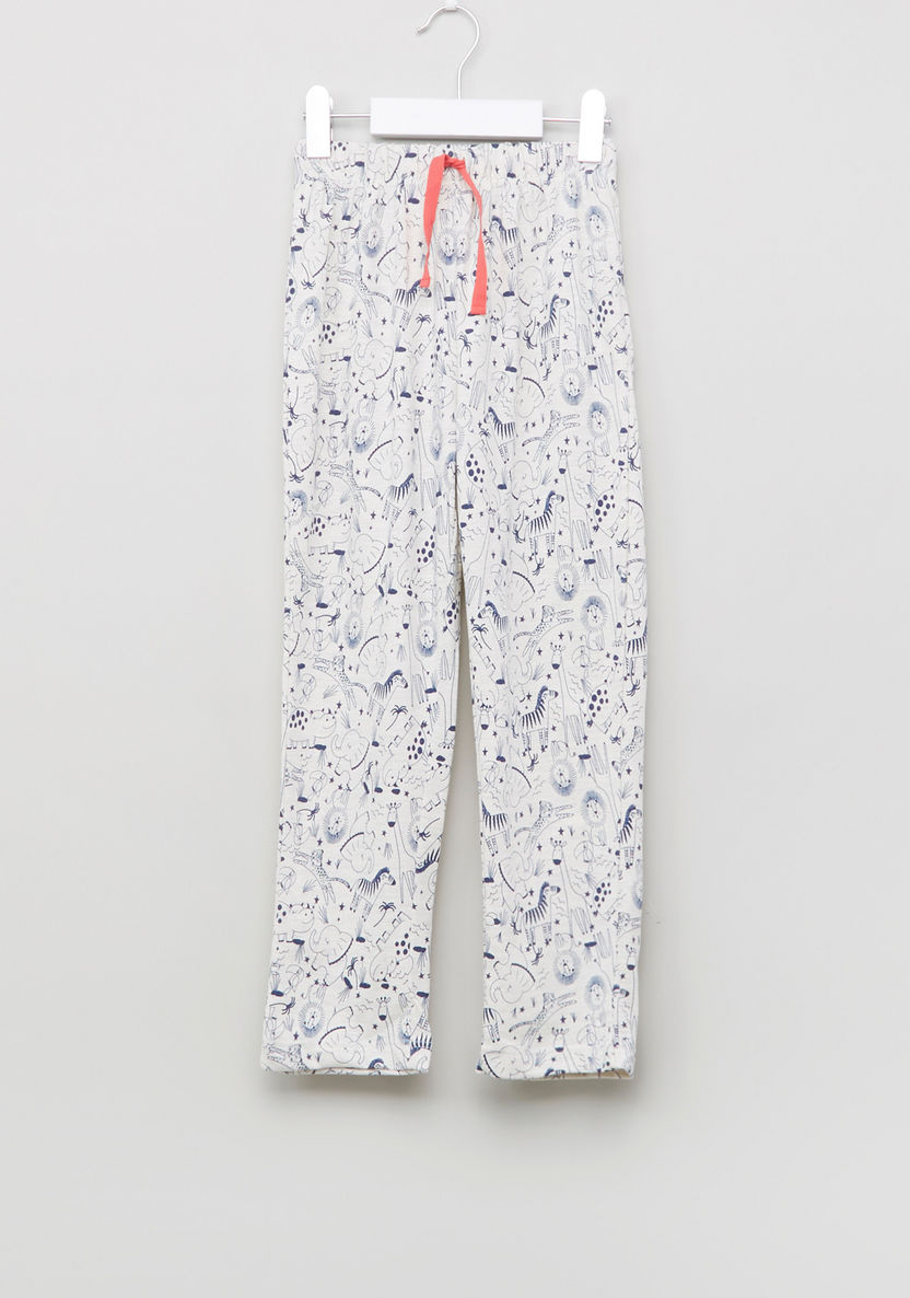 Juniors Printed Top and Pyjamas - Set of 2-Clothes Sets-image-4