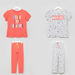 Juniors Printed Top and Pyjamas - Set of 2-Clothes Sets-thumbnail-0