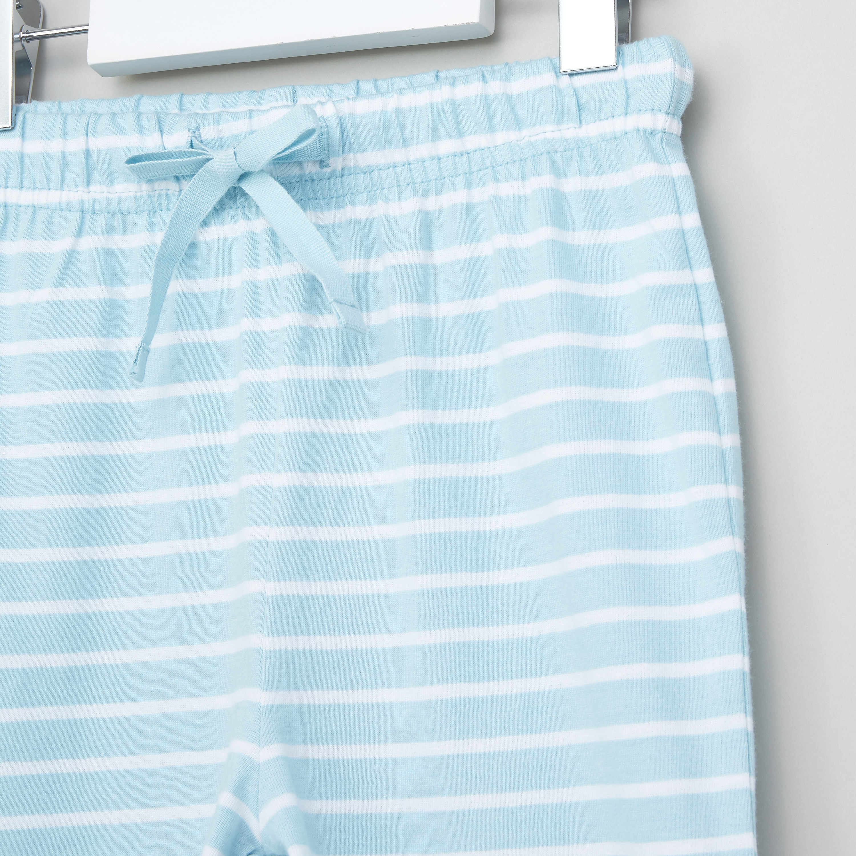 Juniors Striped T-Shirt and Pyjama Set-girls-clothing-nightwear-image-5