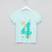 Juniors Printed T-shirt with Jog Pants-Nightwear-thumbnail-1