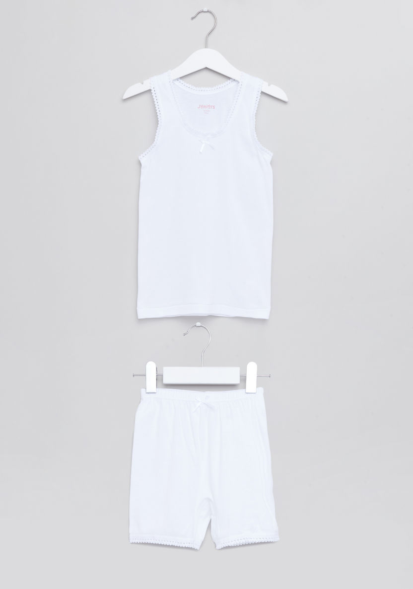Juniors Sleeveless T-shirt with Shorts-Sets-image-0