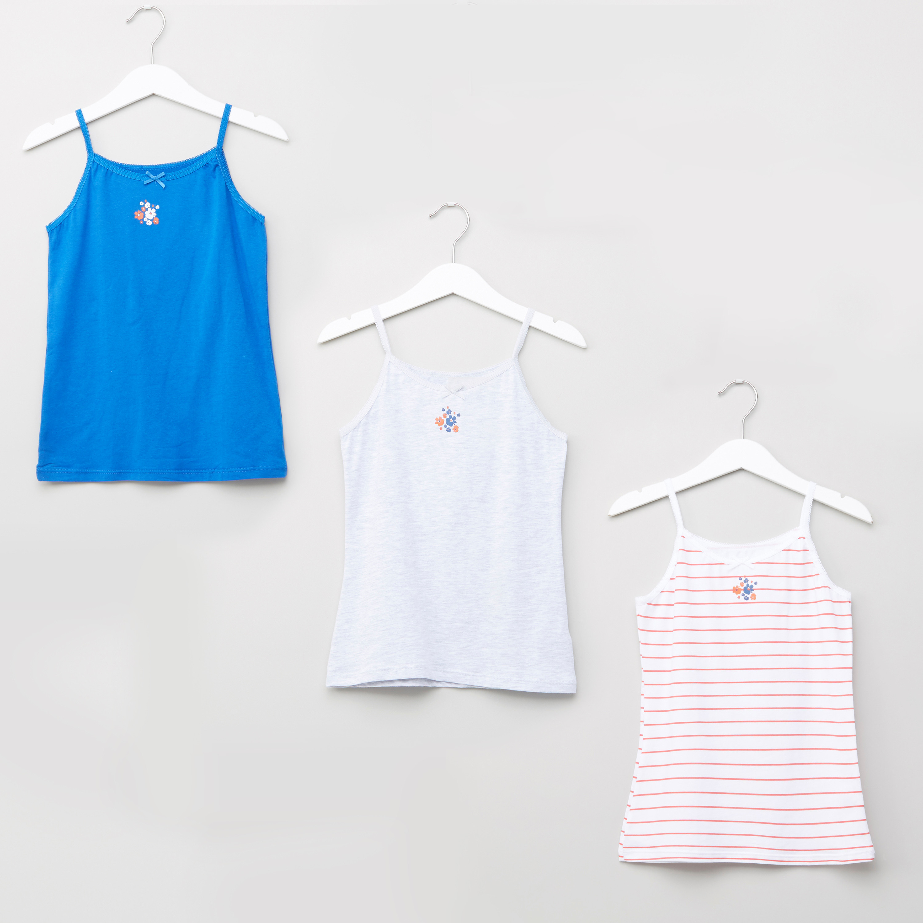 Juniors Printed Camisole Top - Set of 3-girls-clothing-innerwear-vests-image-1