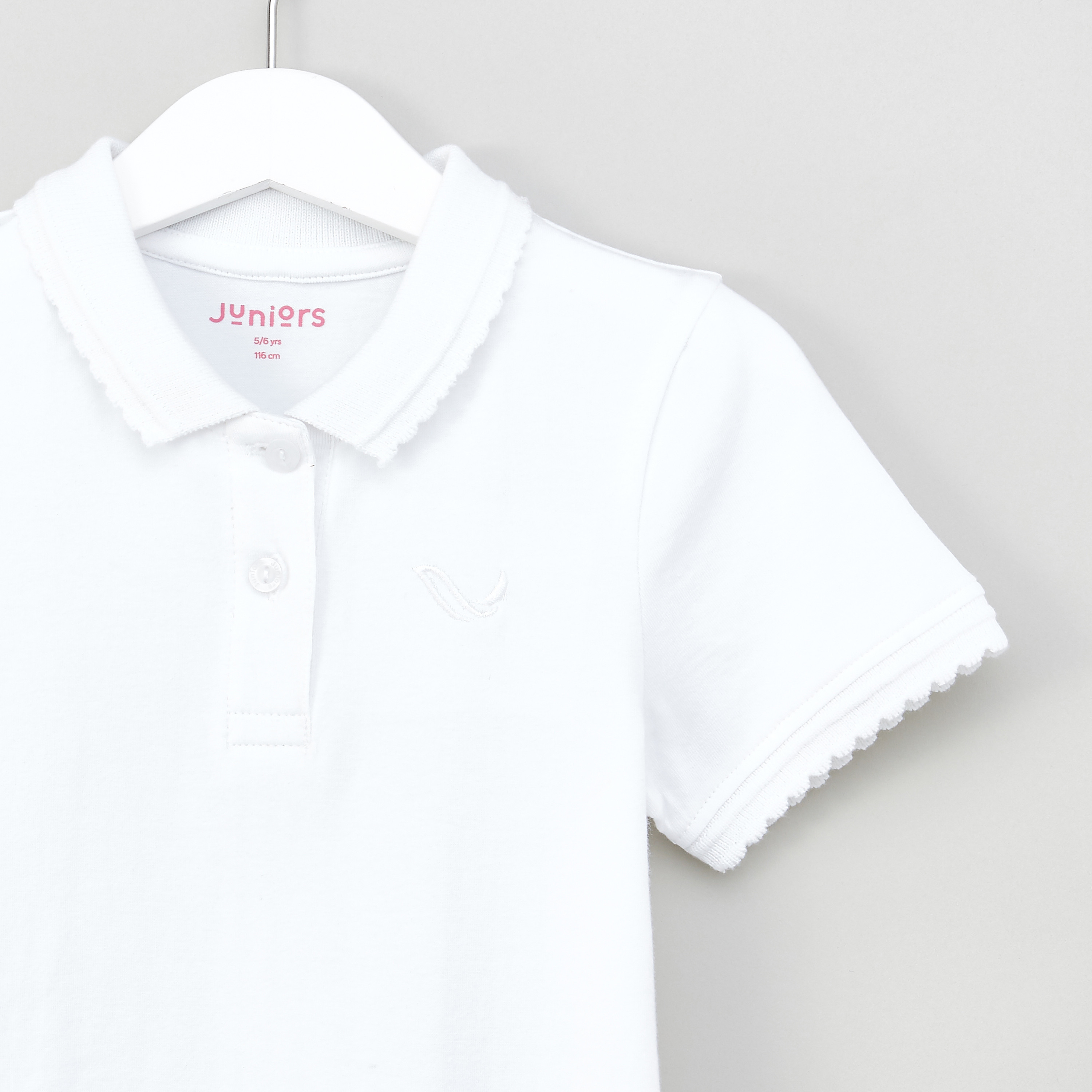 تيشيرت بياقة بولو وبأكمام قصيرة من جونيورز-girls-clothing-schoolwear-blousesandshirts-image-1
