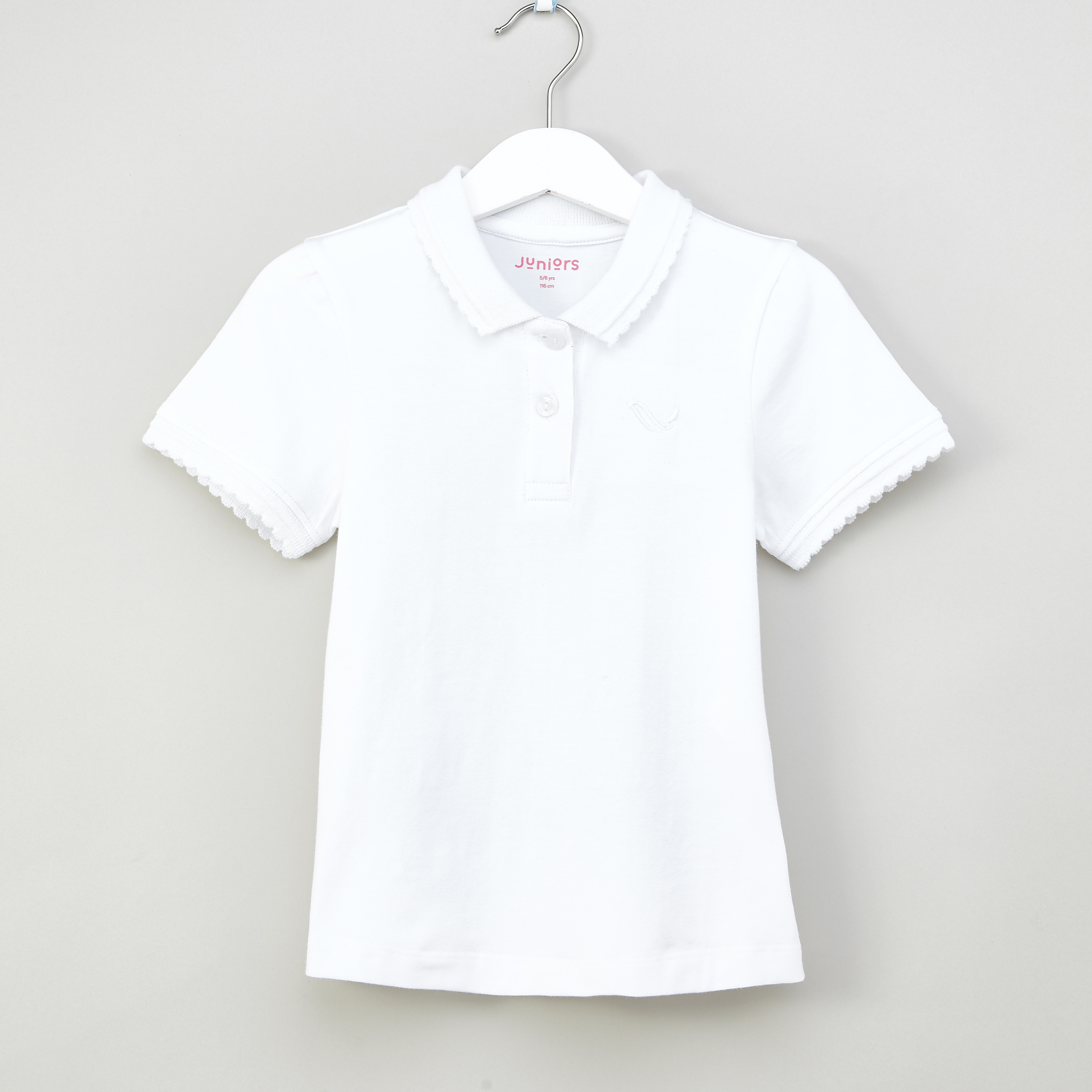 تيشيرت بياقة بولو وبأكمام قصيرة من جونيورز-girls-clothing-schoolwear-blousesandshirts-image-2