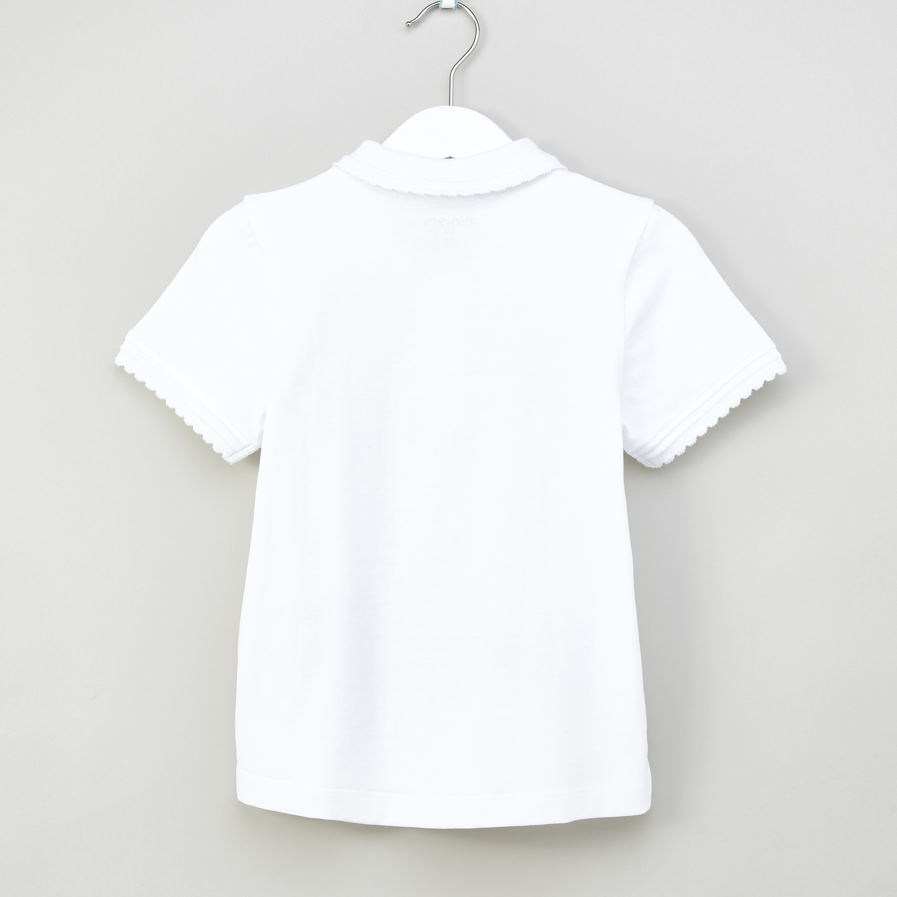 تيشيرت بياقة بولو وبأكمام قصيرة من جونيورز-girls-clothing-schoolwear-blousesandshirts-image-3