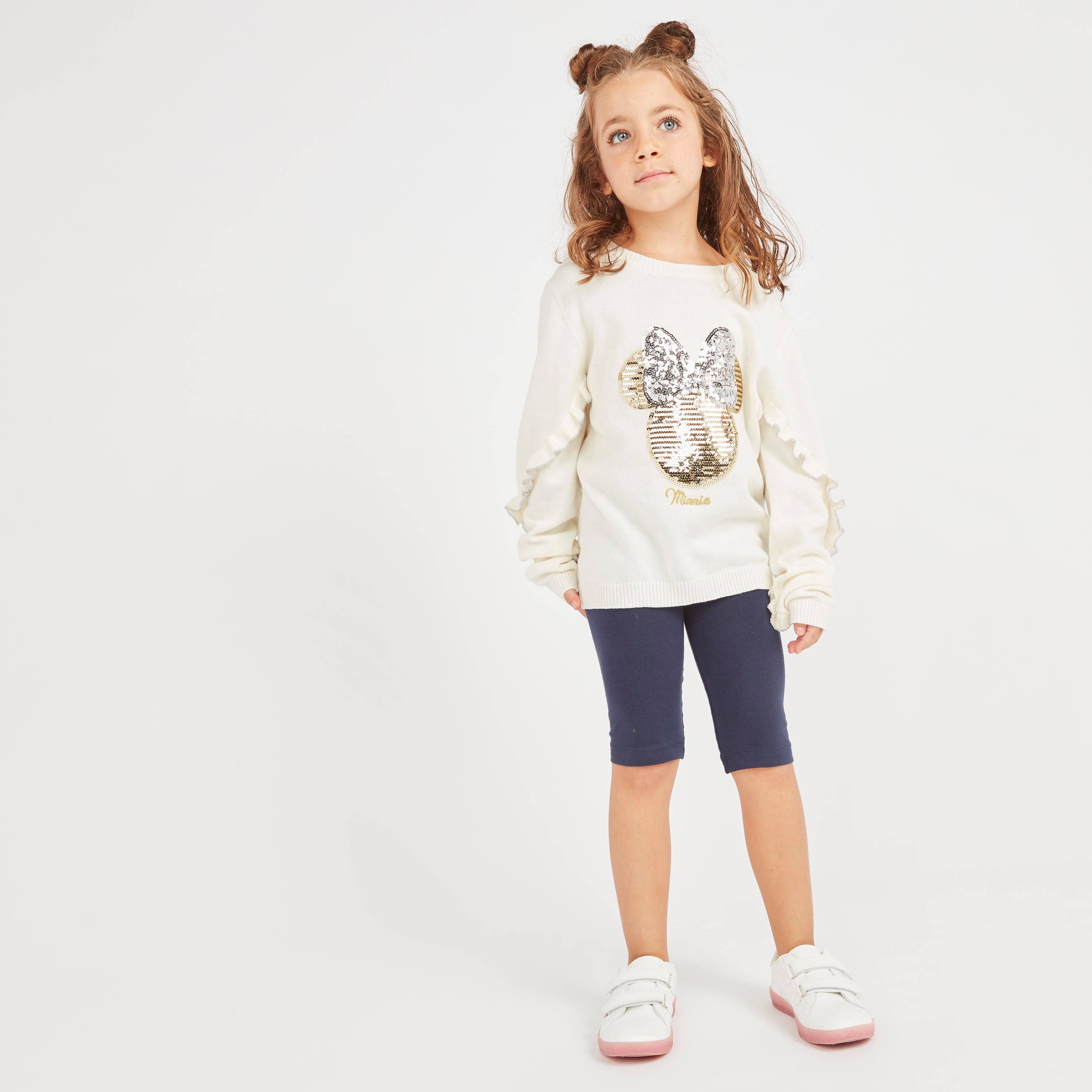 Juniors Plain Shorts with Elasticised Waistband-girls-clothing-bottoms-shorts-image-2