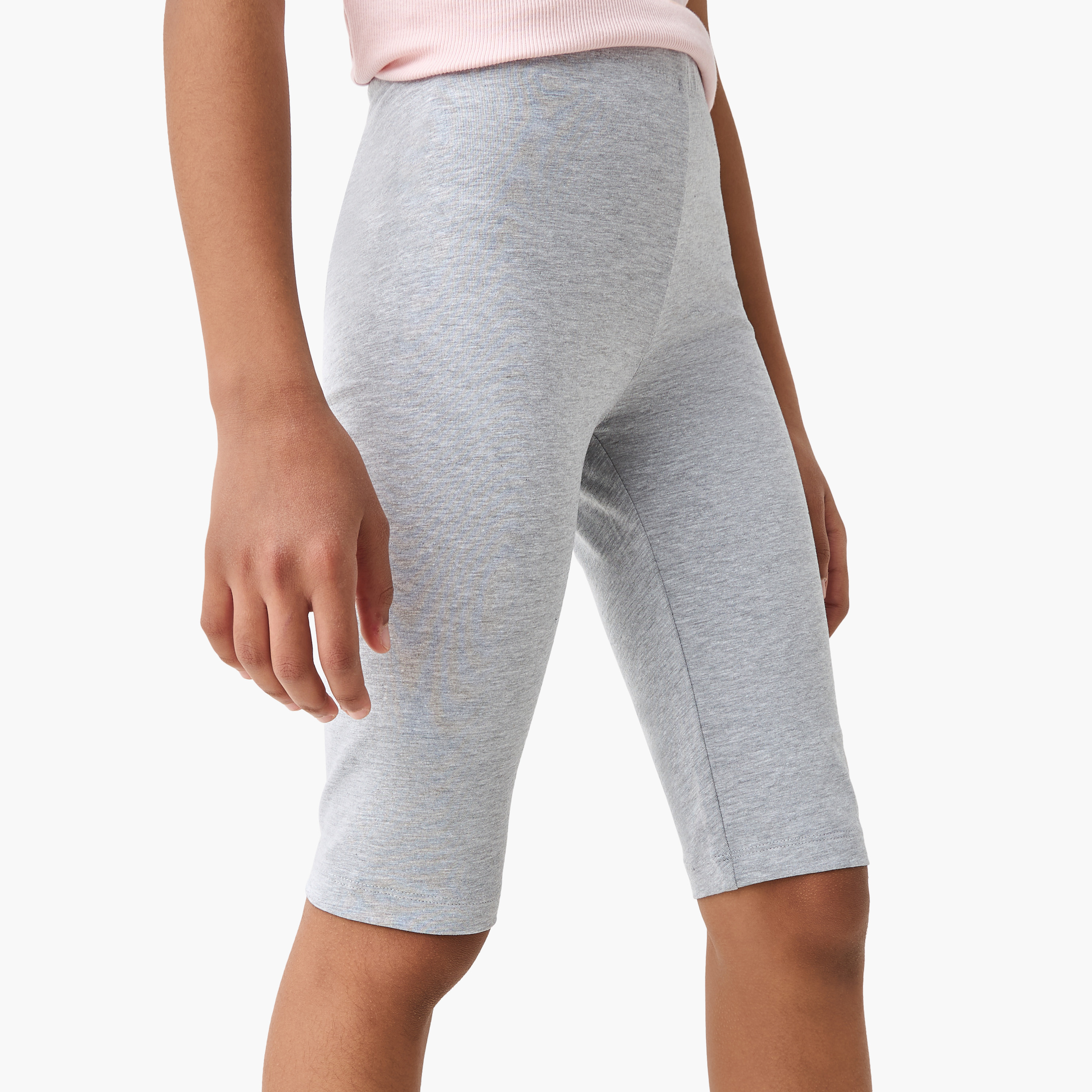 شورت سادة بخصر مطاطي من جونيورز-girls-clothing-bottoms-shorts-image-5