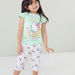 Hello Kitty Printed Frilled Sleeves Top with Capris-Nightwear-thumbnail-0