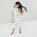 Hello Kitty Printed Frilled Sleeves Top with Capris-Nightwear-thumbnail-1