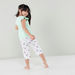 Hello Kitty Printed Frilled Sleeves Top with Capris-Nightwear-thumbnail-2