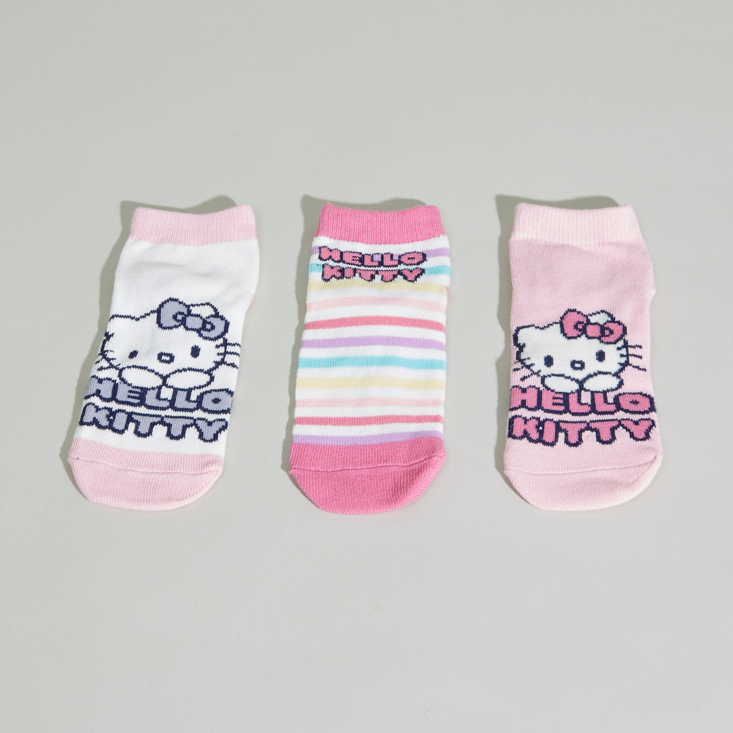 Hello Kitty Printed Socks - Set of 3-girls-accessories-socks-image-1