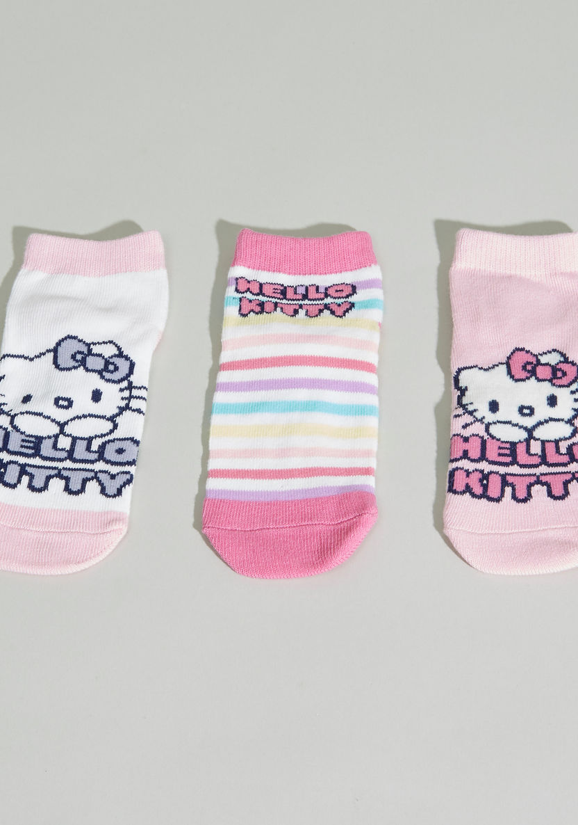 Hello Kitty Printed Socks - Set of 3-Socks-image-0