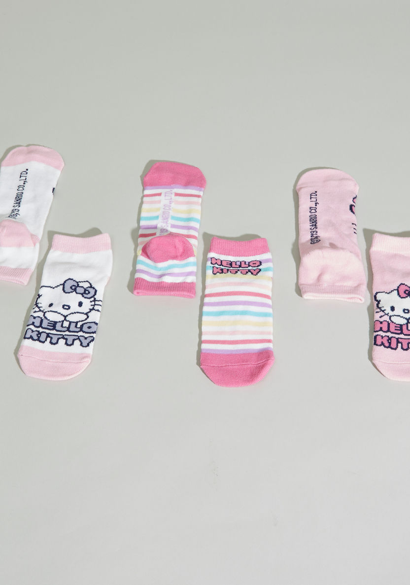 Hello Kitty Printed Socks - Set of 3-Socks-image-1