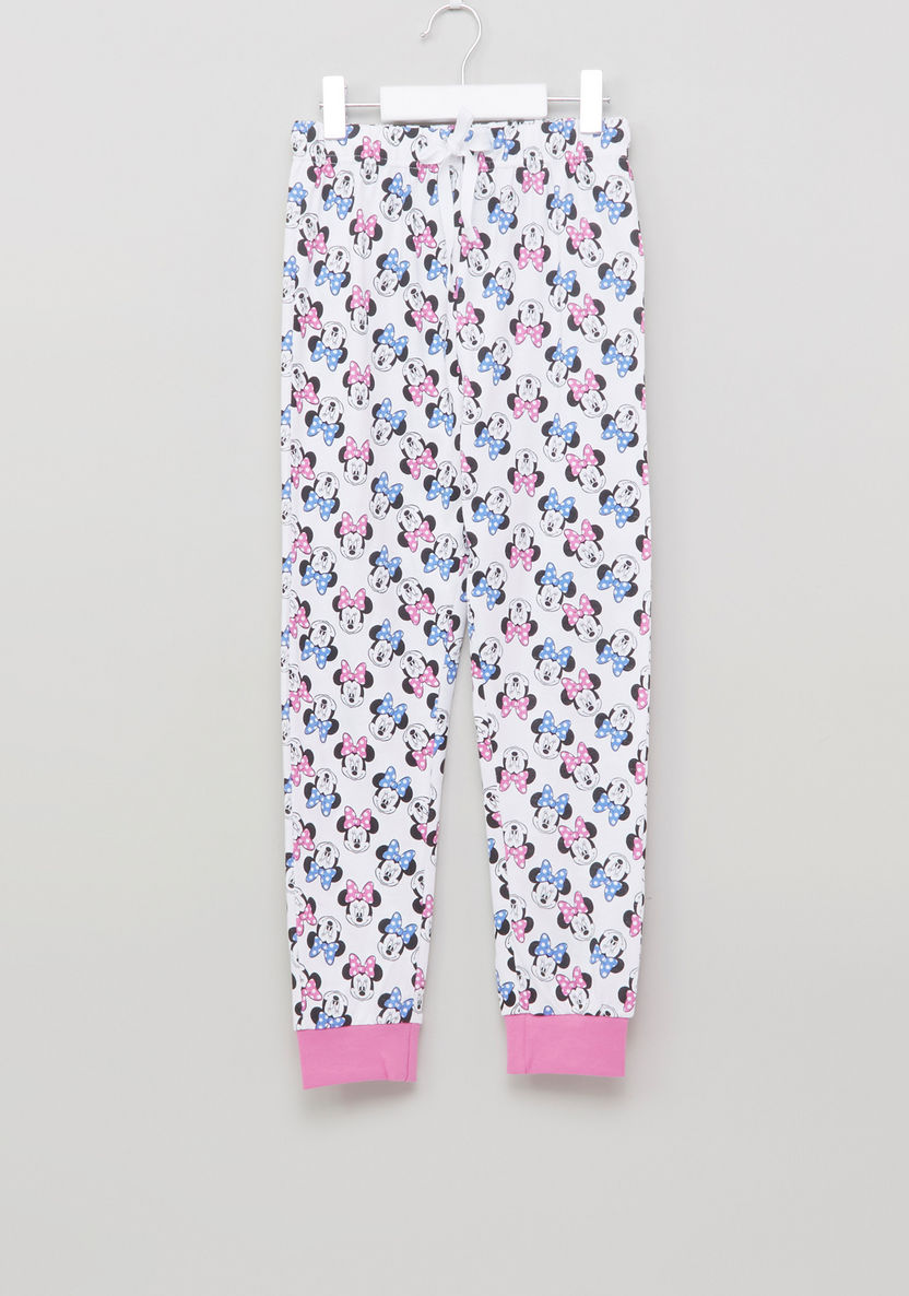 Minnie Mouse Printed T-shirt with Jog Pants-Clothes Sets-image-4