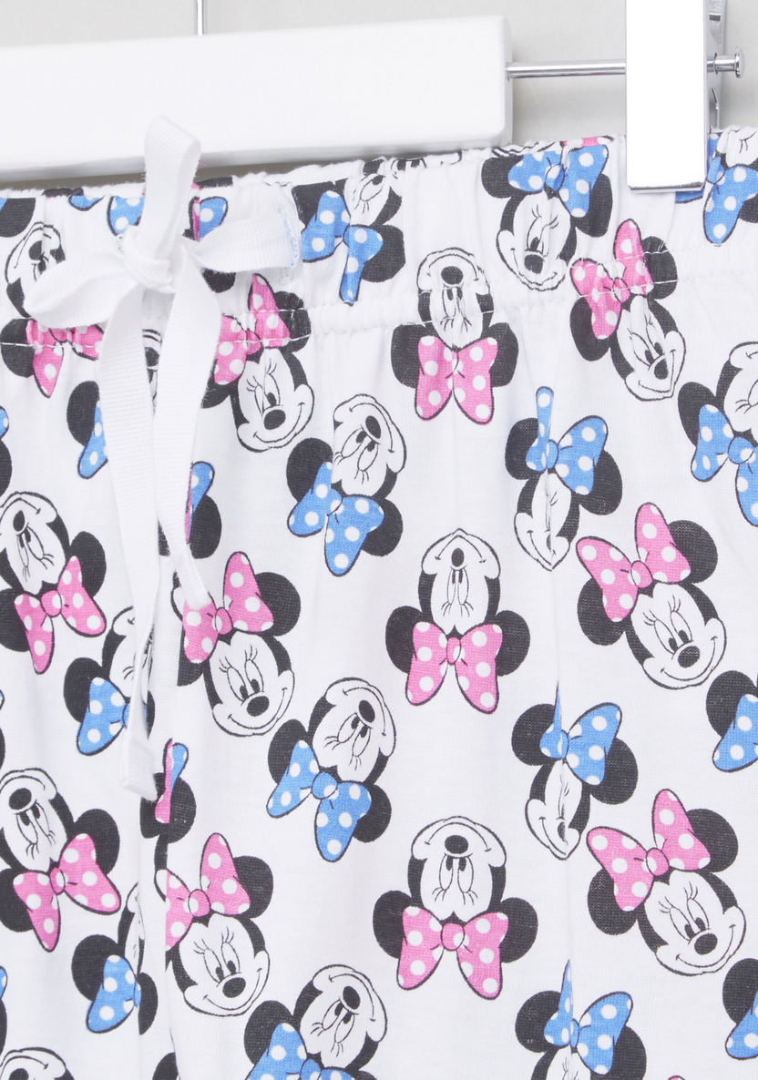Minnie Mouse Printed T-shirt with Jog Pants-Clothes Sets-image-5