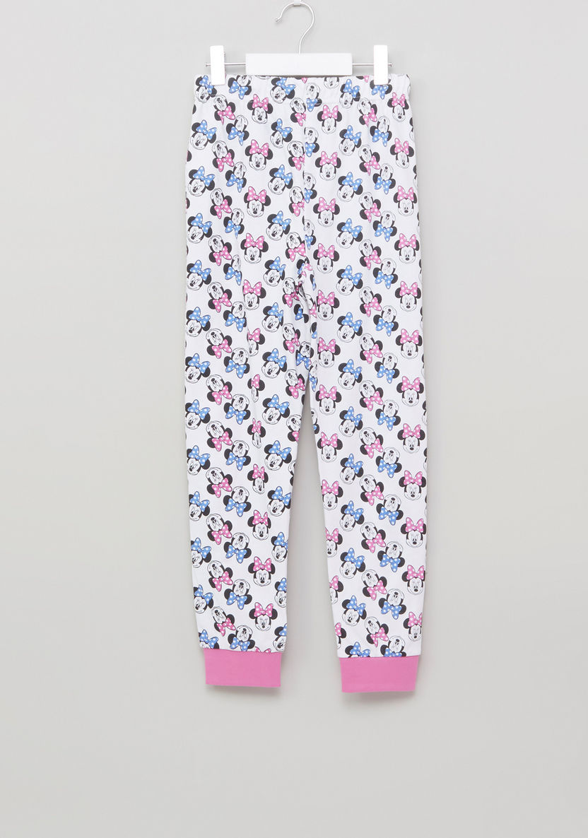 Minnie Mouse Printed T-shirt with Jog Pants-Clothes Sets-image-6