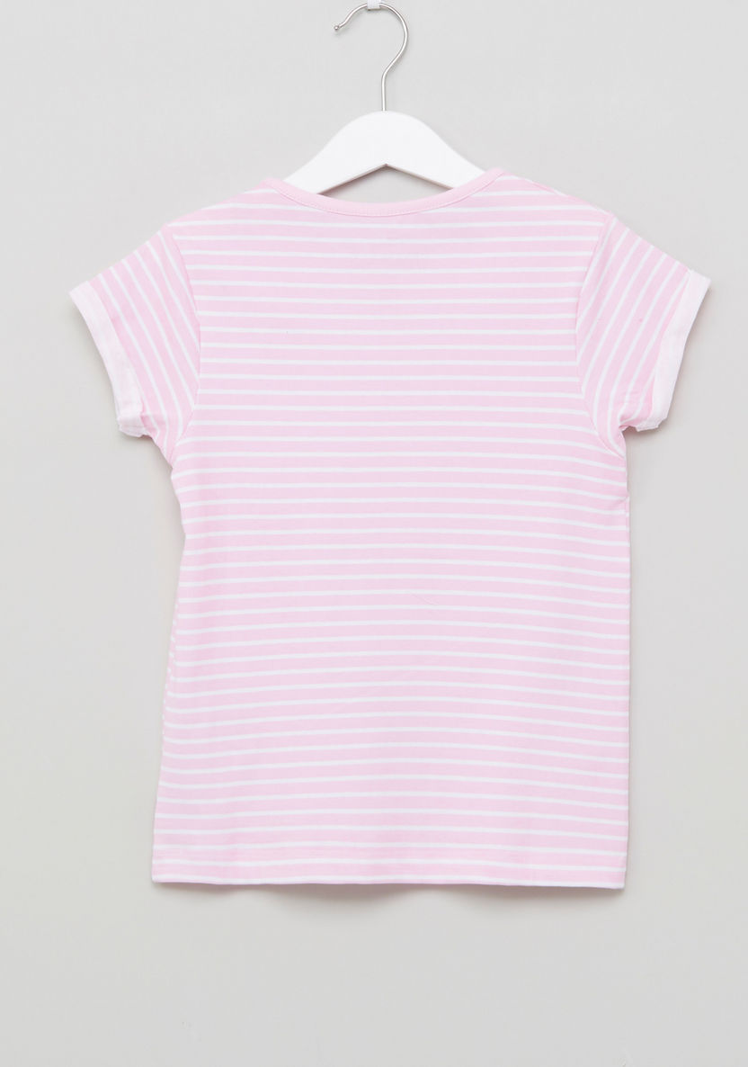 Princess Embroidered T-shirt with Jog Pants-Clothes Sets-image-3