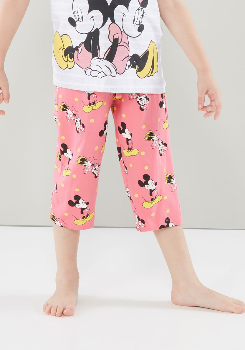 Minnie Mouse Printed T-shirt and Pyjamas-Nightwear-image-3