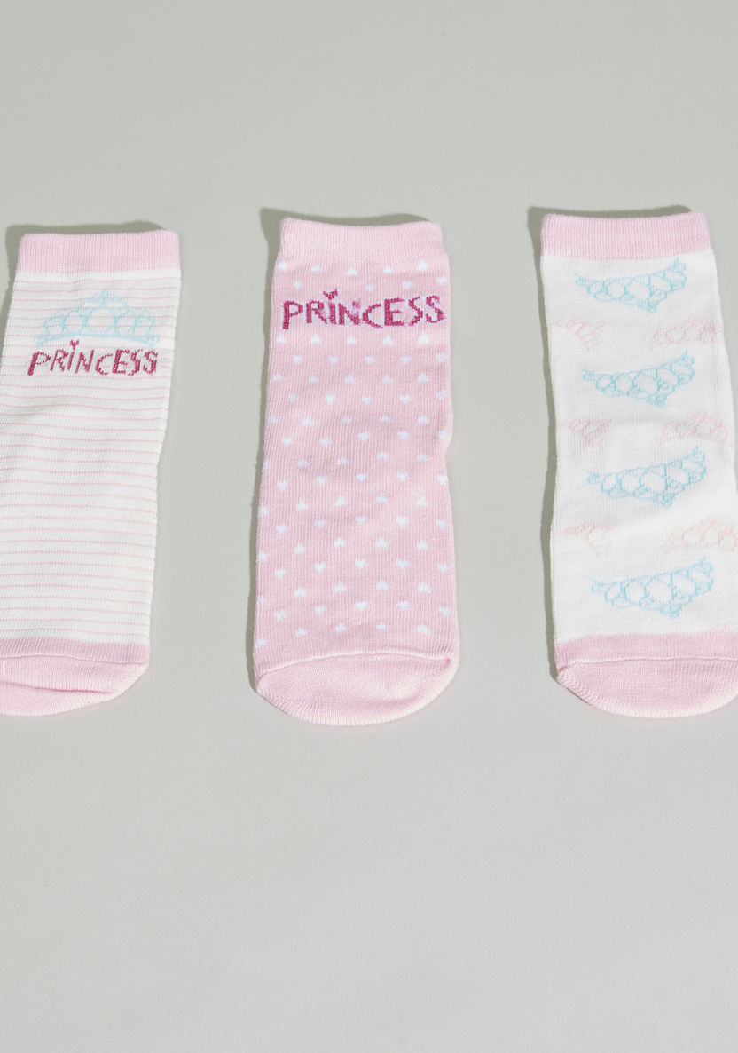 Princess Printed Socks - Set of 3-Socks-image-0