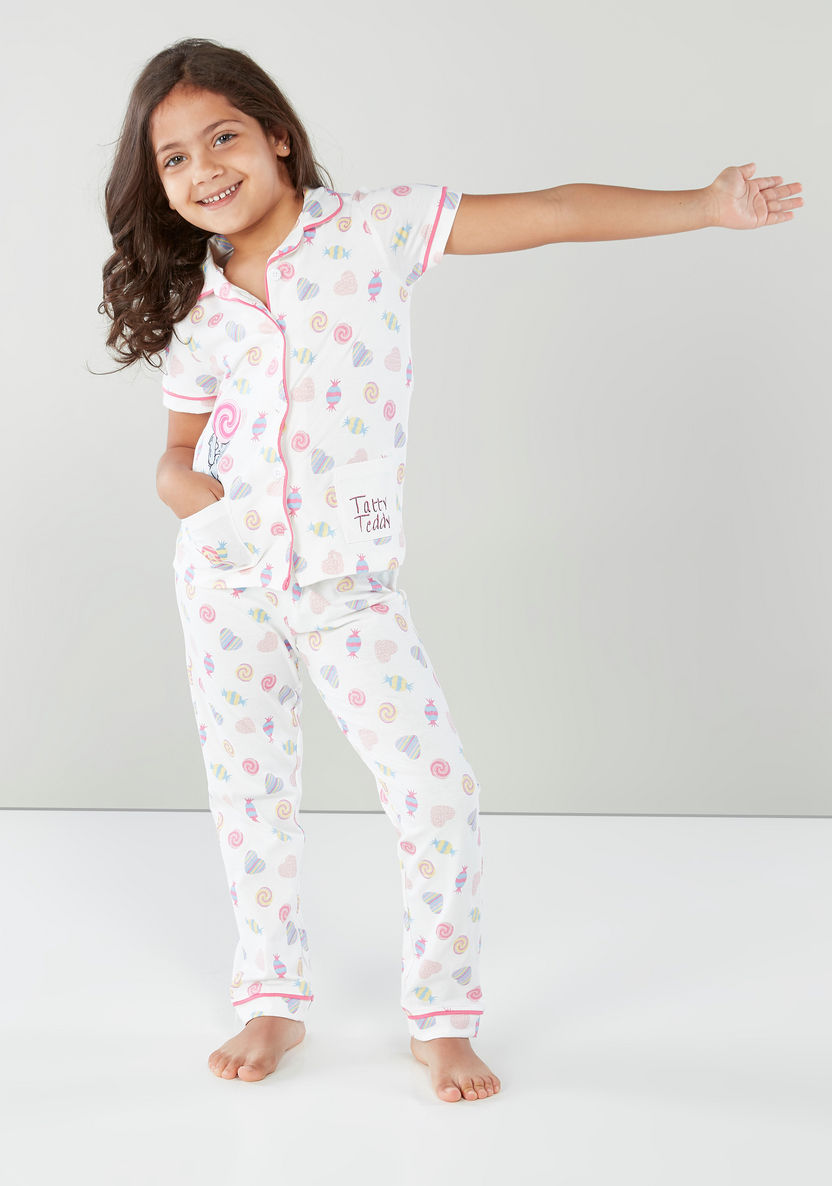 Carte Blanche Printed Cotton Pyjama Set-Clothes Sets-image-0