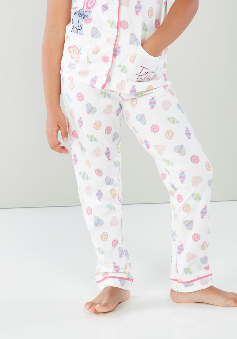 Carte Blanche Printed Cotton Pyjama Set-Clothes Sets-image-3