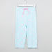 Juniors Printed Flutter Sleeves Top with Drawstring Capris-Nightwear-thumbnail-3