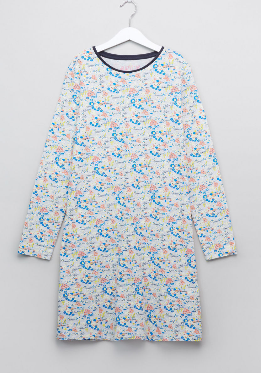 Juniors Printed Sleep Dress - Set of 2-Nightwear-image-4