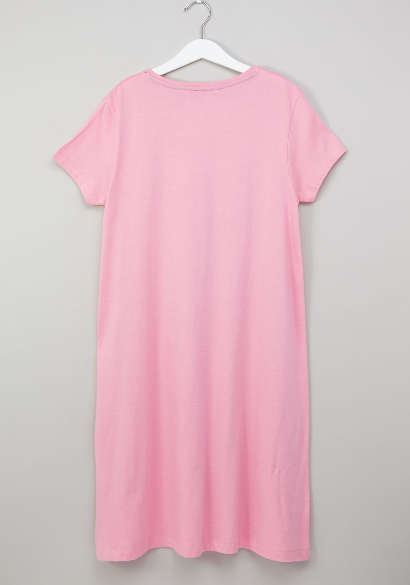Juniors Printed Cap Sleeves Sleep Dress - Set of 2-Nightwear-image-3