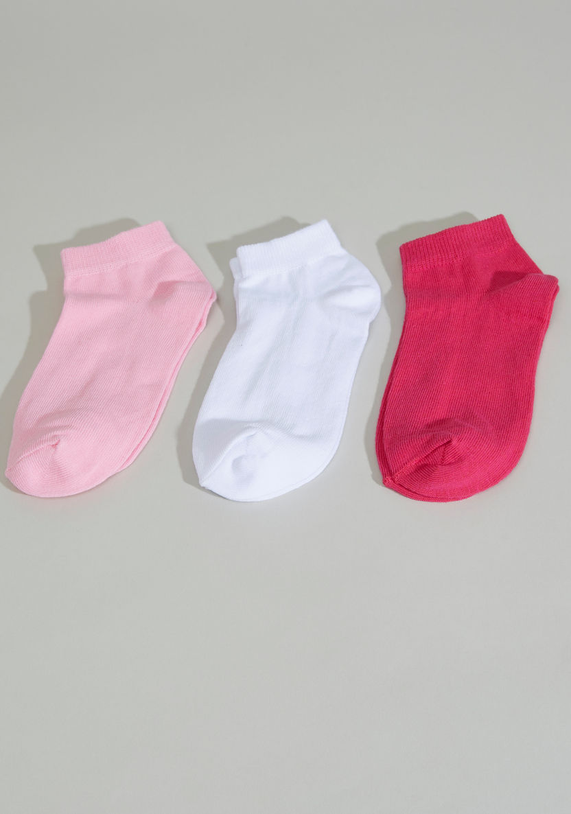 Juniors Textured Trainer Liner Socks - Set of 3-Socks-image-0