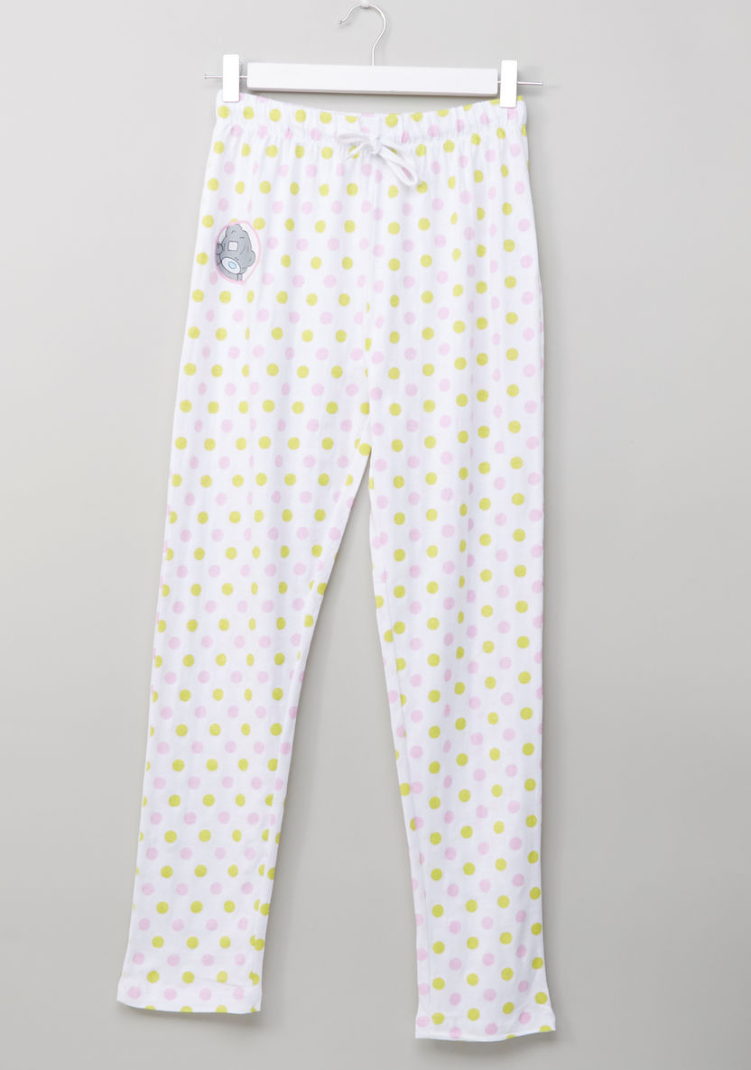 Carte Blanche Printed T-shirt and Pyjama Set-Nightwear-image-4