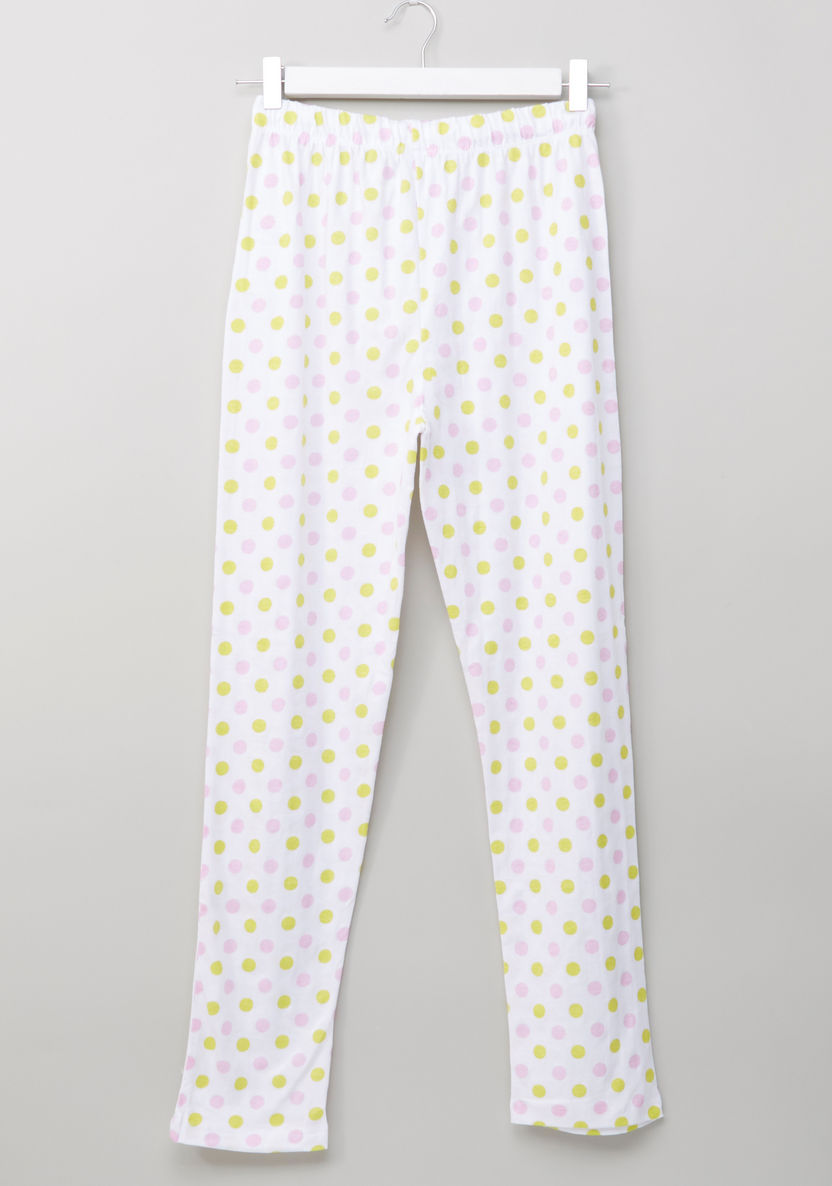 Carte Blanche Printed T-shirt and Pyjama Set-Nightwear-image-6