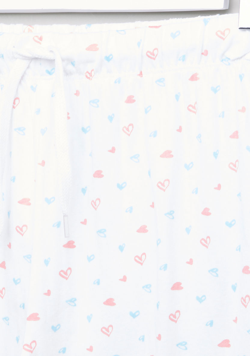 Carte Blanche Printed T-shirt and Pyjama Set-Nightwear-image-4