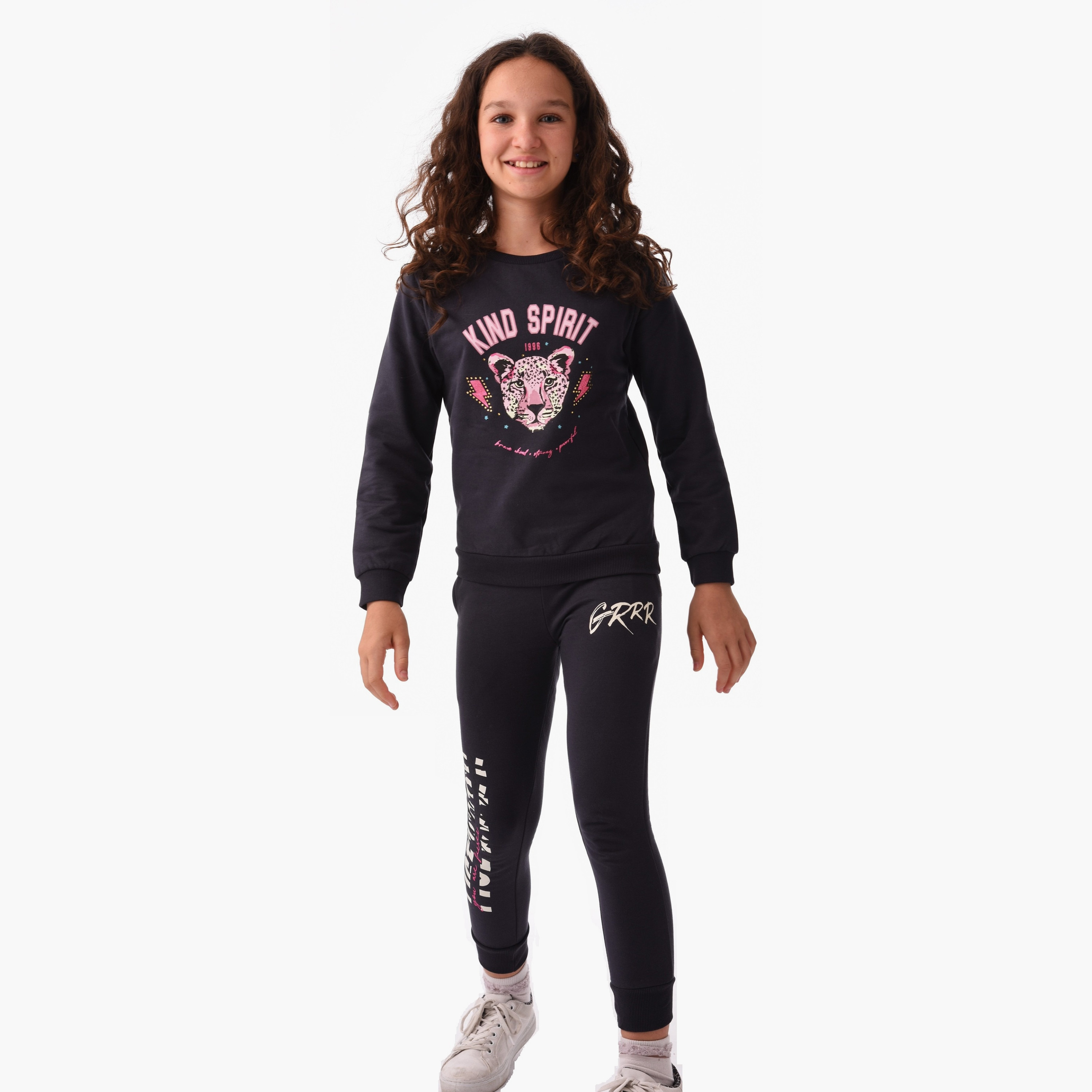Urbasy 2-Piece Printed Long Sleeves Sweatshirt with Leggings-girls-clothing-setsandcoords-image-1